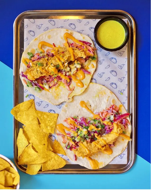 Crispy Fried Chicken Tacos.