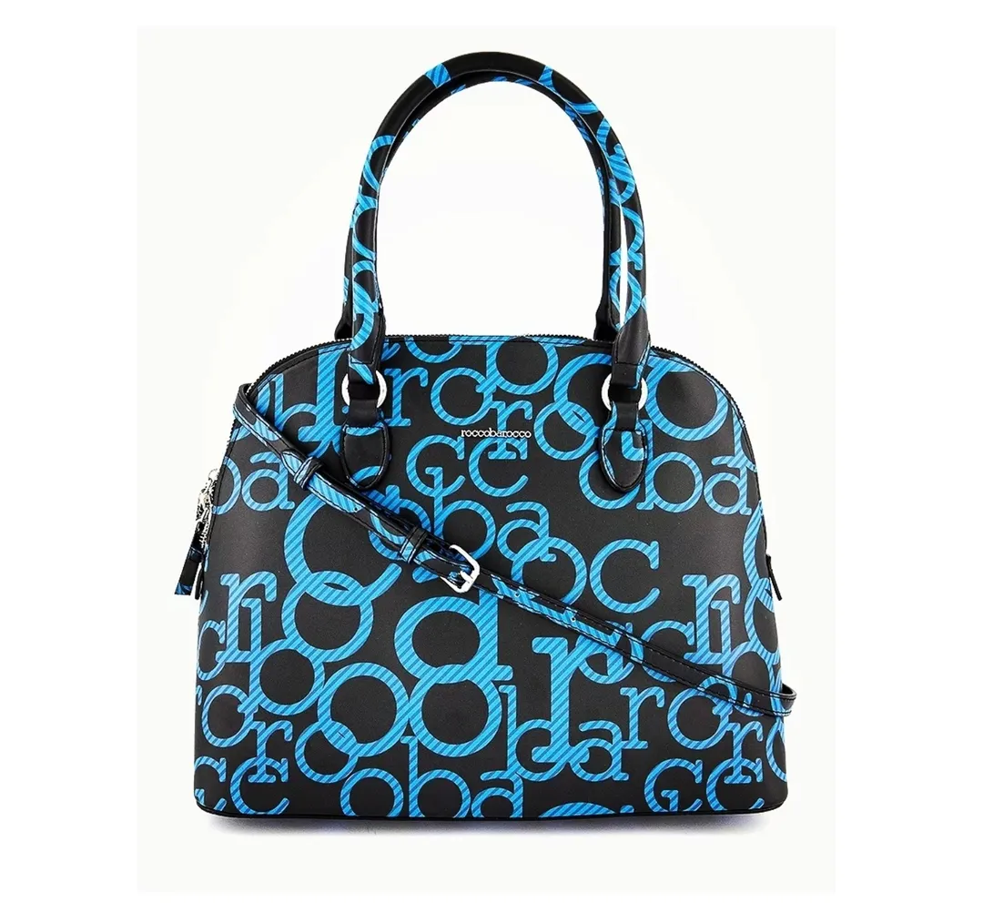 Roccobarocco - Domino Satchel Bag - Black/Blue