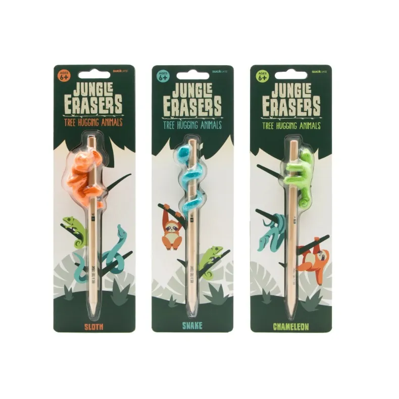 Pencil with Jungle Erasers