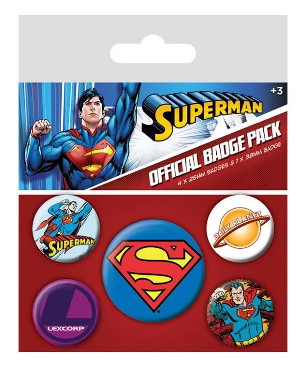 Superman Pin Badges - 5 PCS