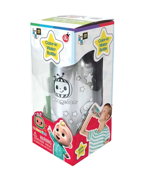 Cocomelon Colour-In Water Bottle