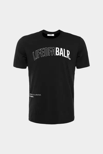 LOAB LIFE STYLE STRAIGHT T-SHIRT MEN BLACK