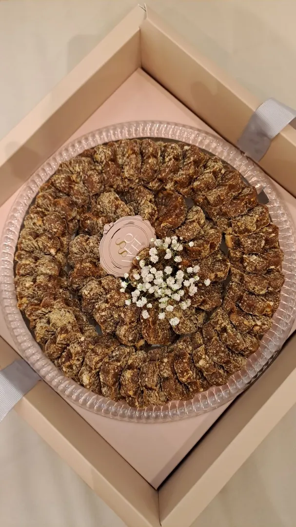 Healthy dates transparent plate