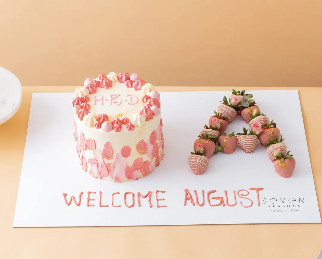 Cake & Strawberry Letter Board
