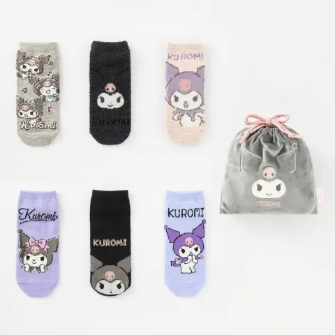 Kuromi bag with 6 socks