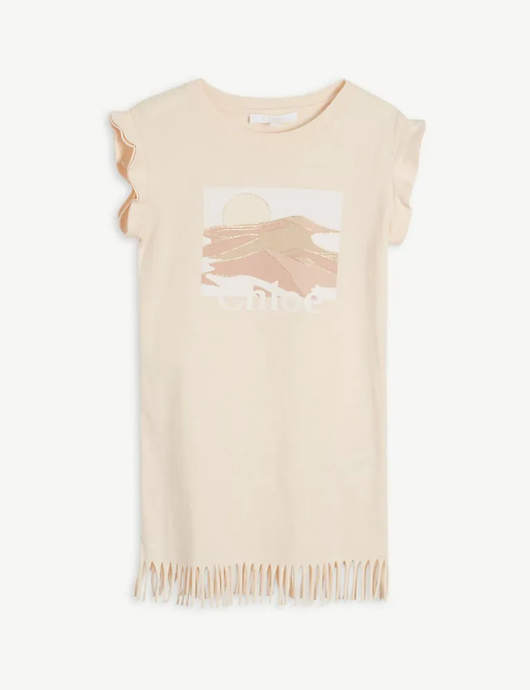 Chloe Logo-Print Cotton Dress 4-14 Years