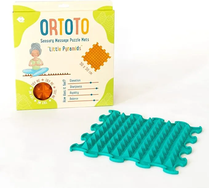 Ortoto Puzzle Mats- Little Pyramids: Sea Turquoise-Single