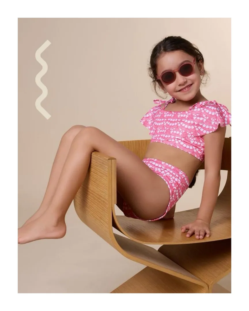 Girls Two Pieces Swimsuit- Pink