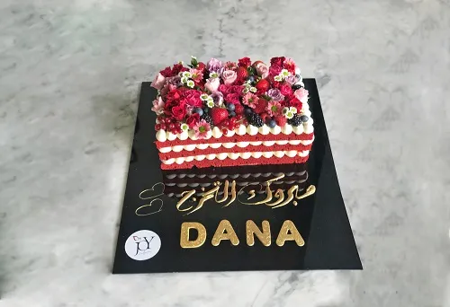 Red Velvet Garden Cake