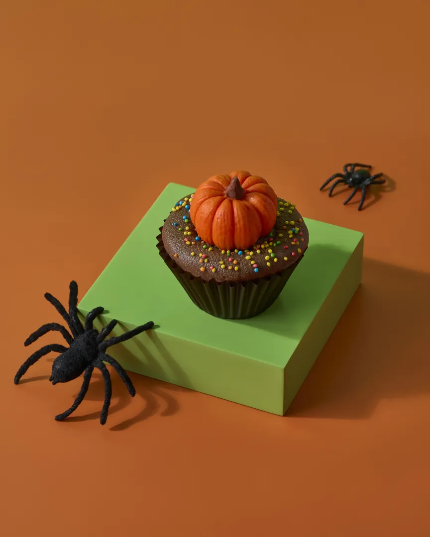 Pumpkin Birthday Cupcake