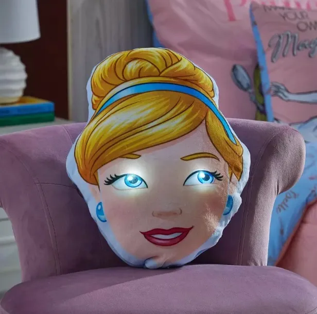 Cinderella Head Shape Cushion With LED Lightning