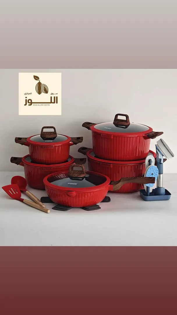 طقم جدور جرانيت 15 قطعة لحمر مخطط