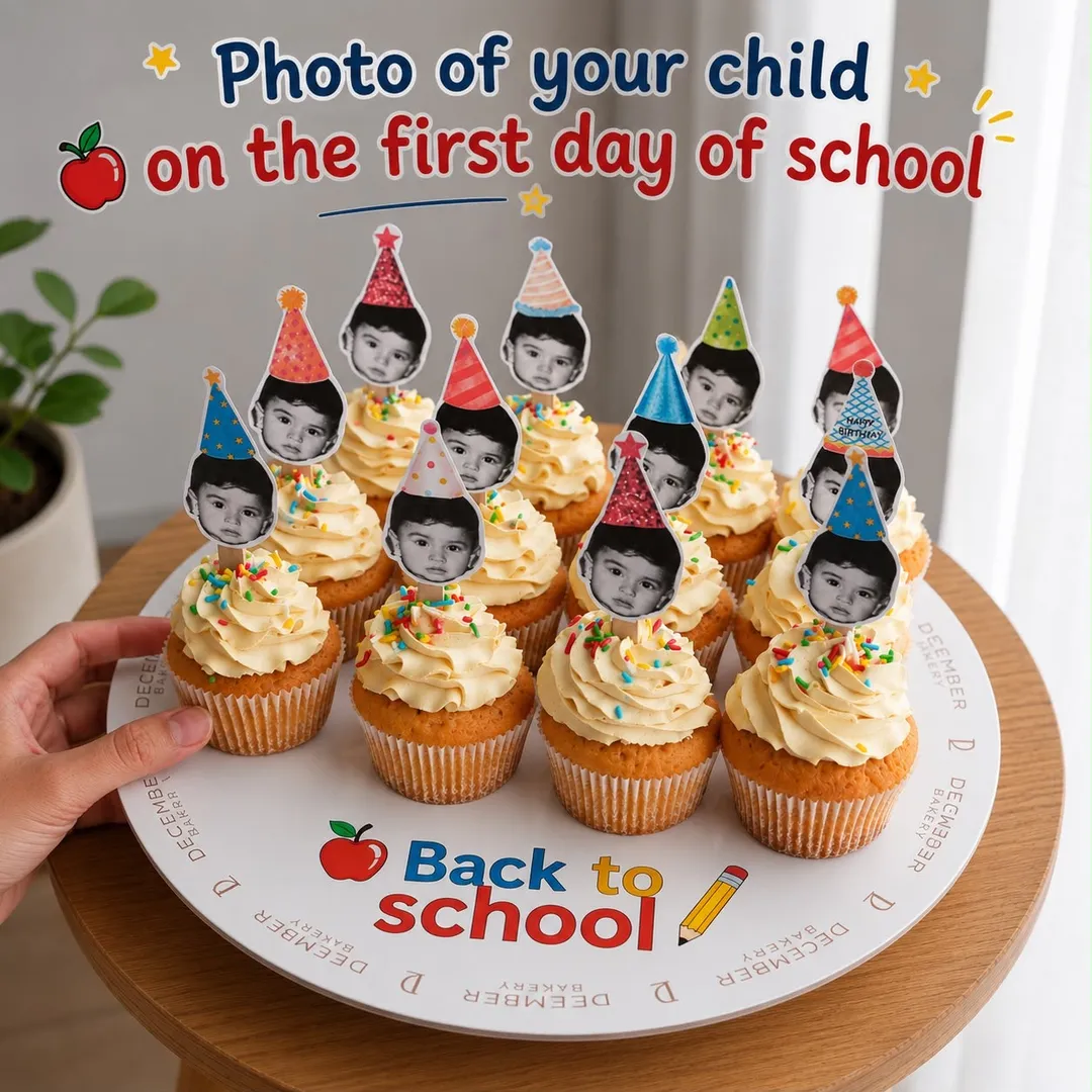 Photo cup cake 12 sprinkles