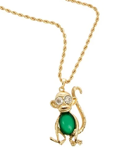Kenneth Jay Lane - Gold Monkey Necklace