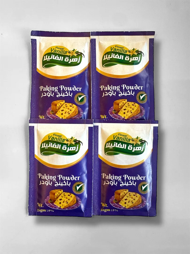 Single-Use Sachet of Baking Powder
