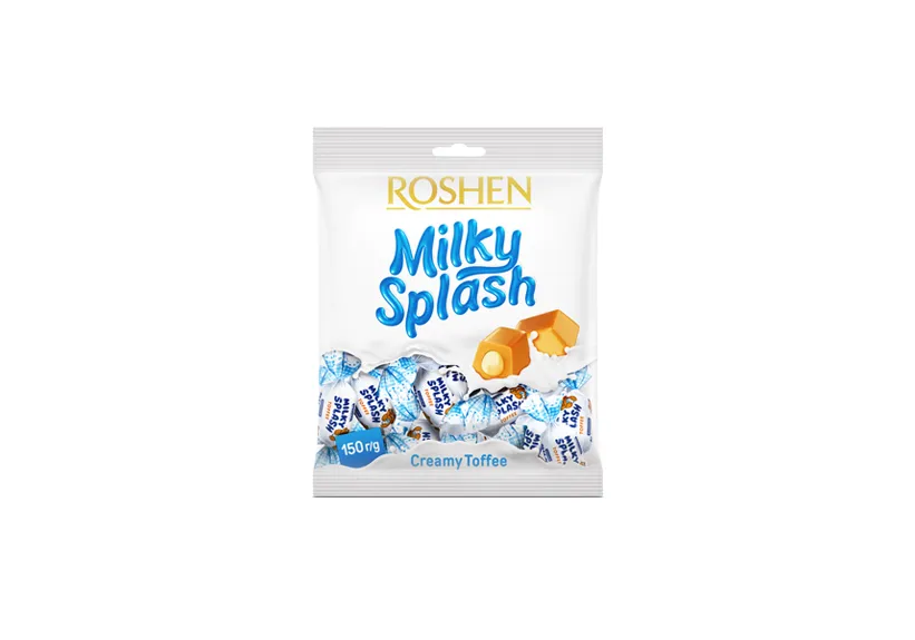 Roshen Milky Splash Toffee with Milk Filling 150g