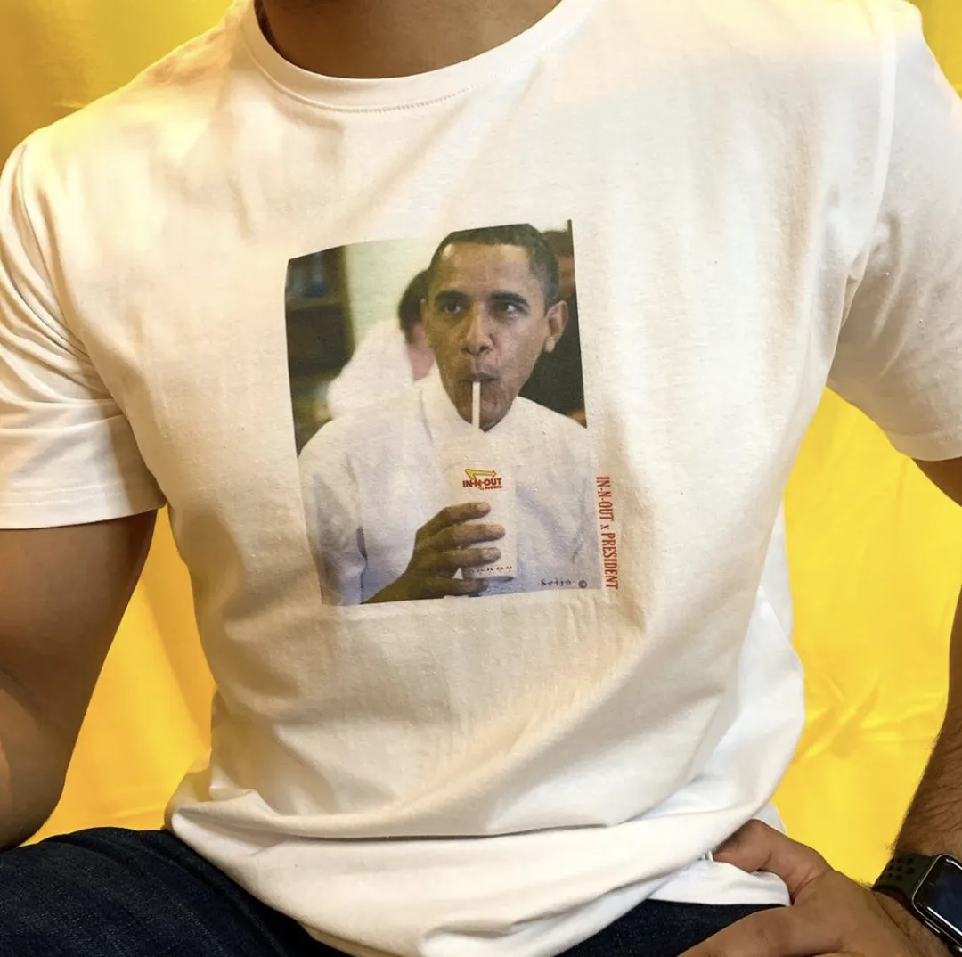 Obama IN-N-OUT White T-shirt