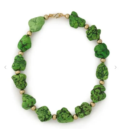 Kenneth Jay Lane - Green Stone Necklace
