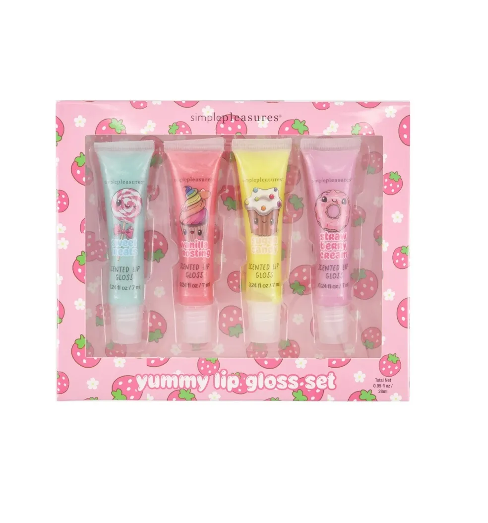 4 PCS Yummy Lip Gloss Set