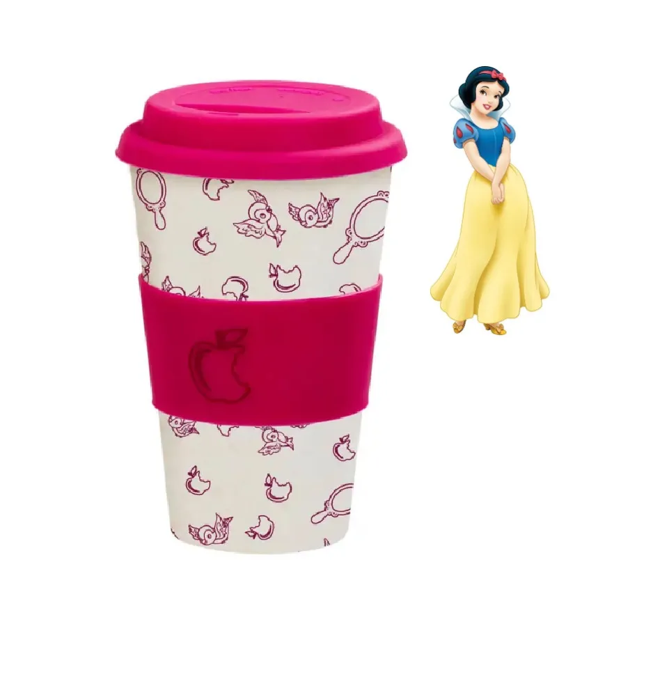 Snow White Bamboo Lidded Mug