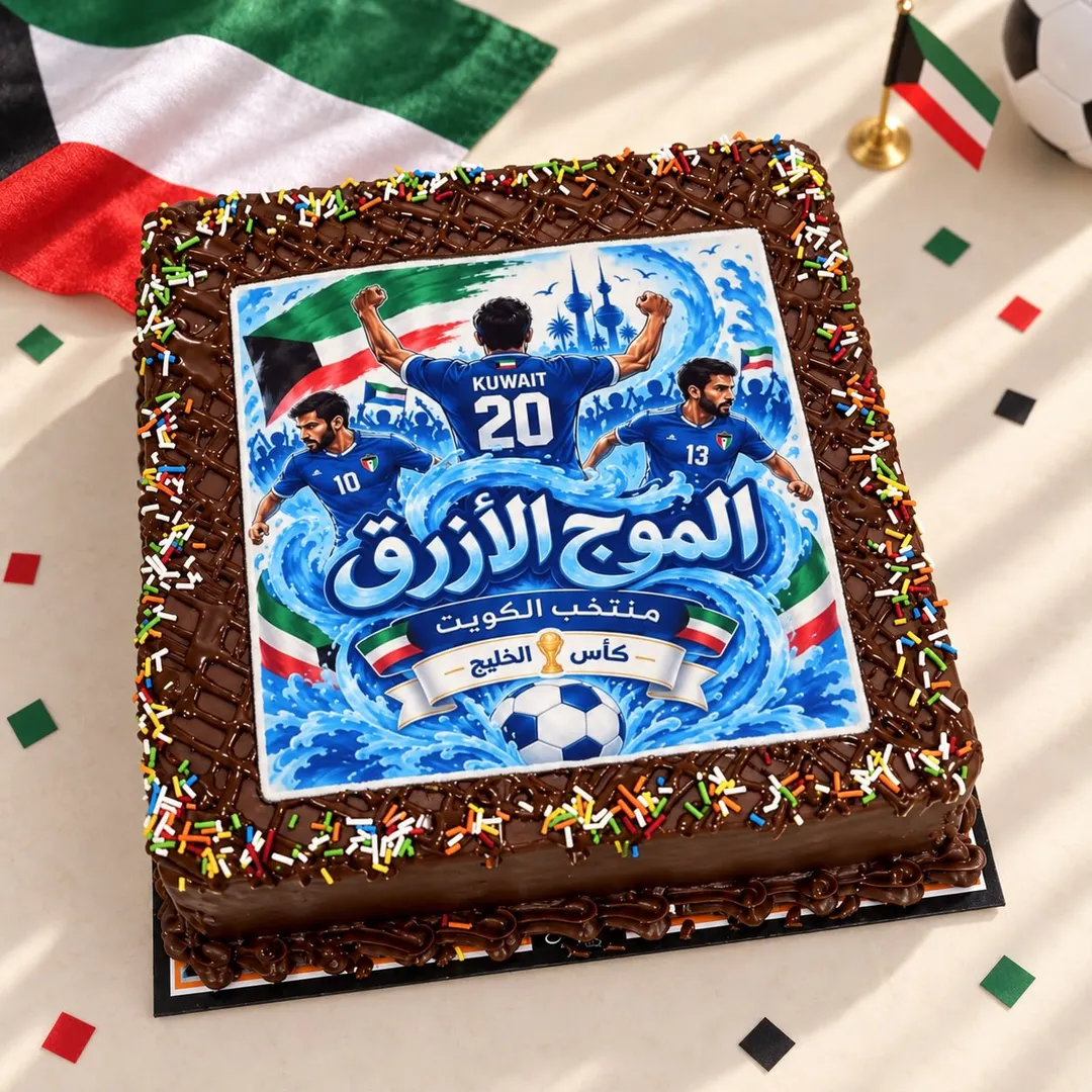 Kuwait Team Picture Cake "Chocolate"