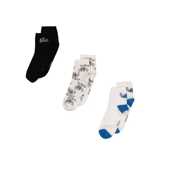 Stitch 3 Embroidered High Socks