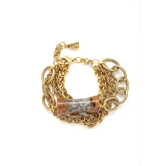 Yochi NY - Handmade Multi-Chain & Snake Bracelet