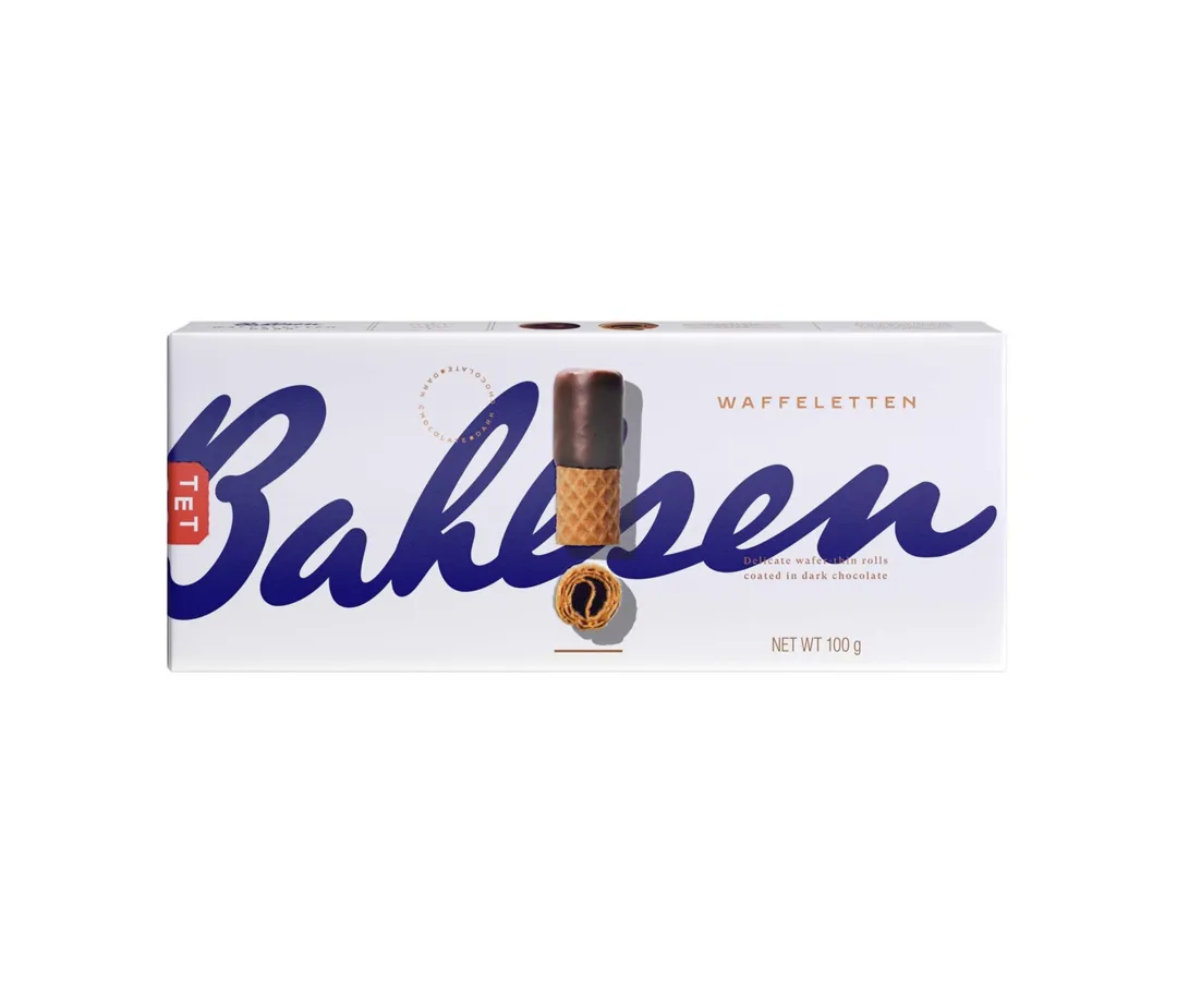 Bahlsen Waffeletten Wafer Rolls Coated in Dark Chocolate 100g