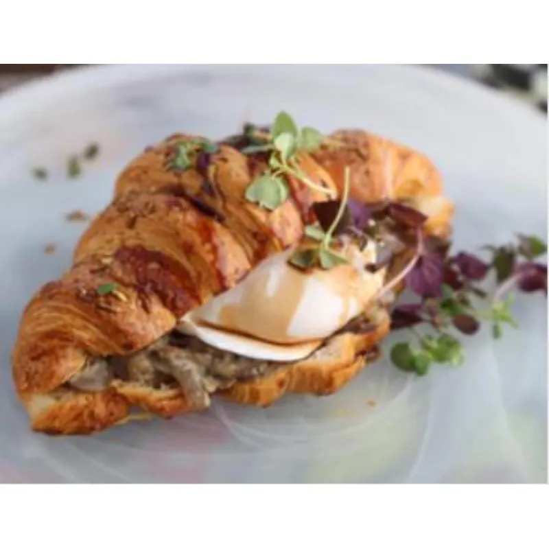 Mushroom Croissant With Egg Benedict