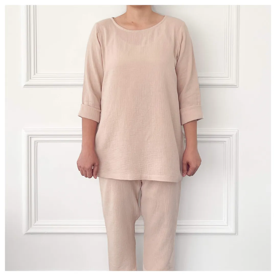 Crinkled Crewneck