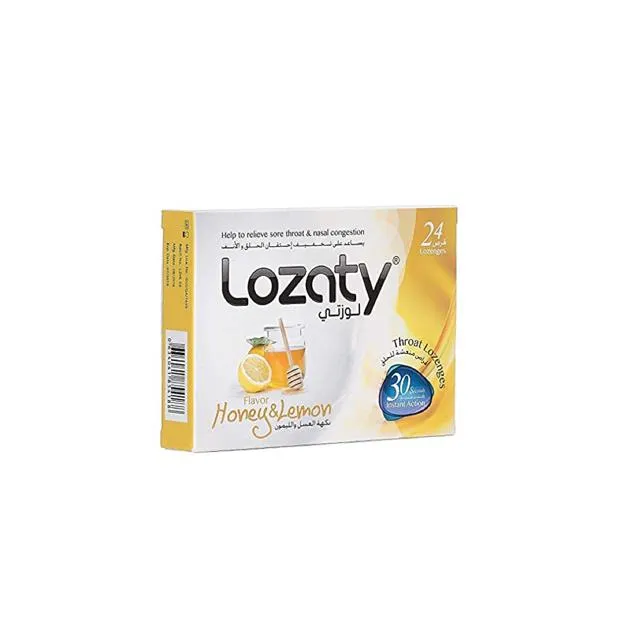 Lozaty Honey And Lemon Flavor 24 Throat Lozanges