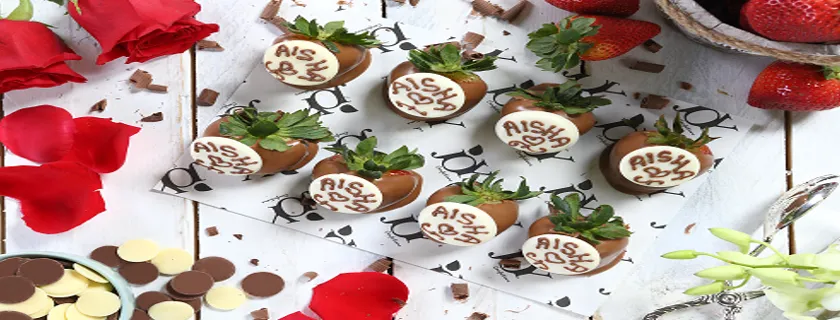 Strawberry Nametag on a box