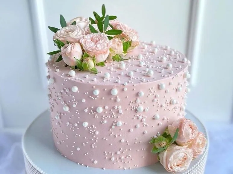 Pink Flower Cake 2