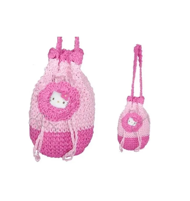 Hello Kitty Handmade Flower Pink Handbag