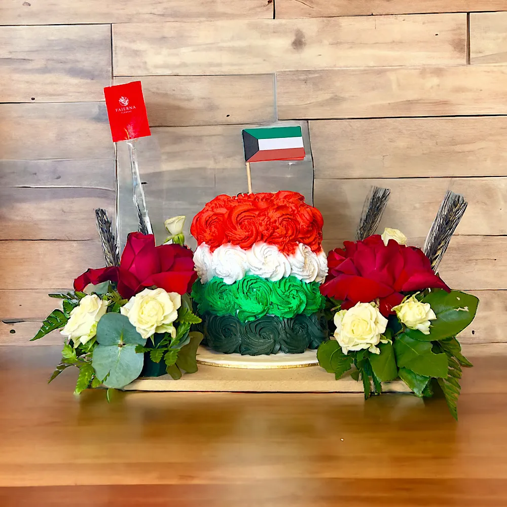 باقة كيك علم الكويت