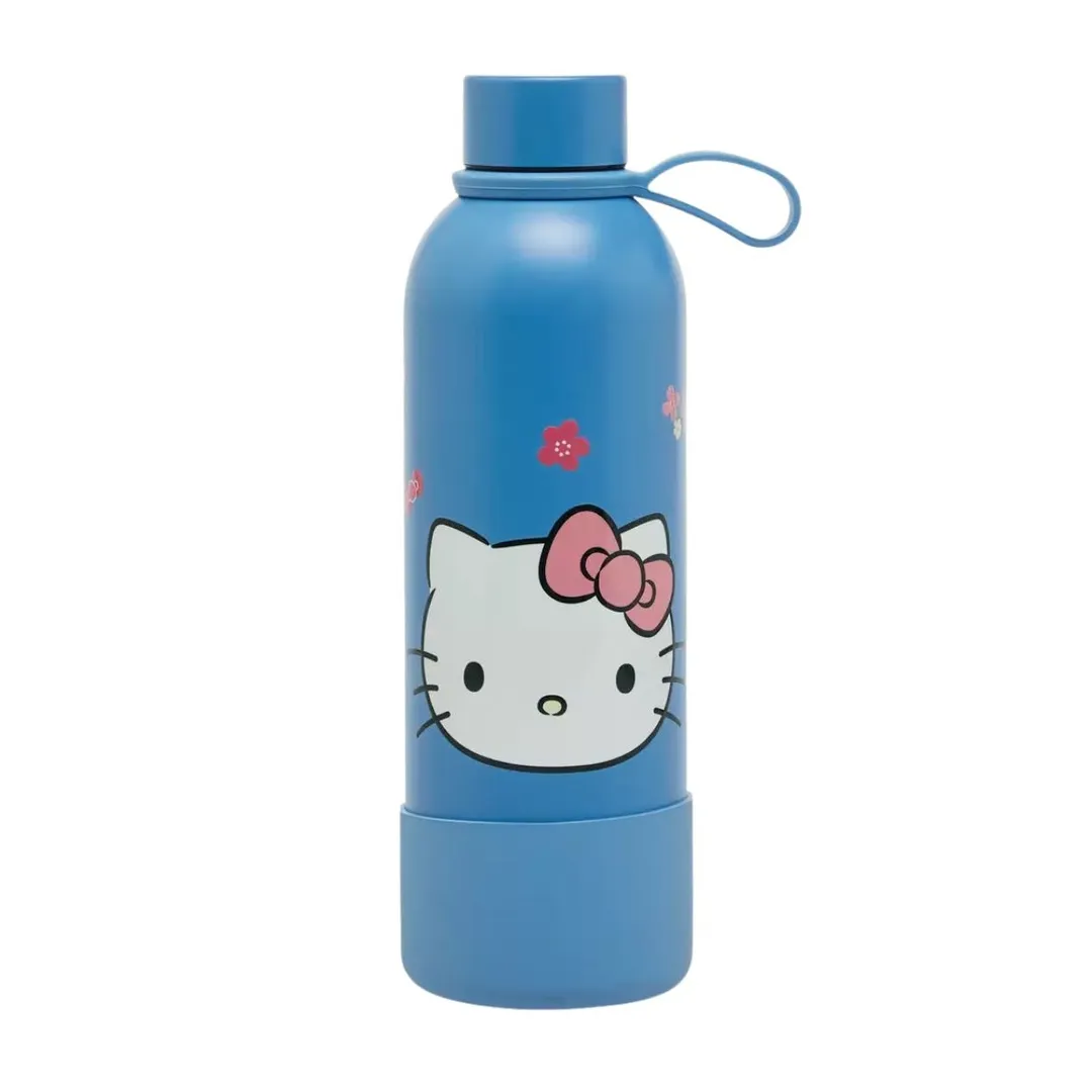 Hello Kitty Metal Water Bottle With Silicone Holder