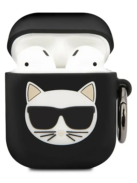 Karl Lagerfeld - Embossed Choupette 3D Logo AirPods Case Cover
