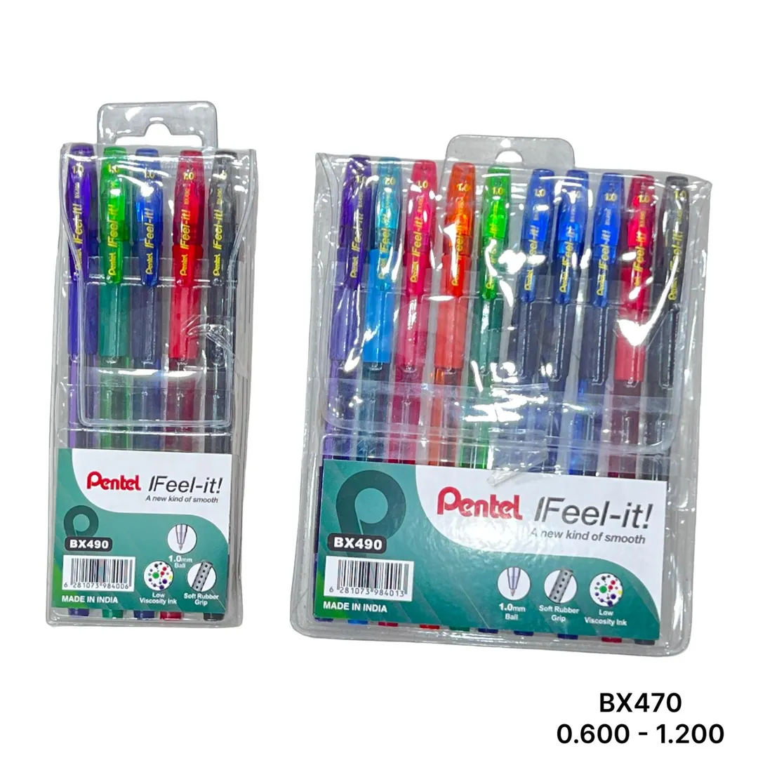 طقم اقلام حبر جاف Pentel IFeel-it! BX490