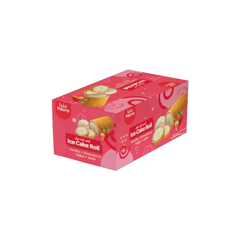 Ice Cake Roll Vanilla & Strawberry 250 grams (1 Piece)