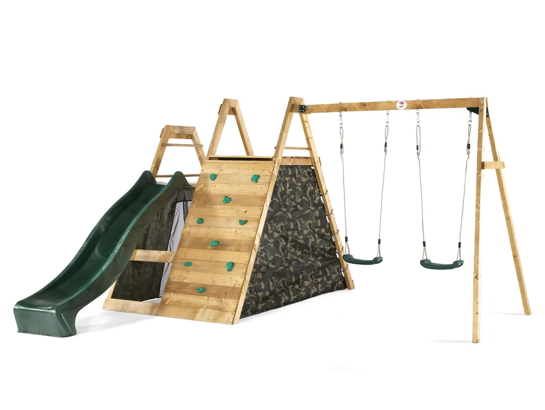 PLUM CLIMBING PYRAMID WOODEN CLIMBING FRAME WITH SWINGS