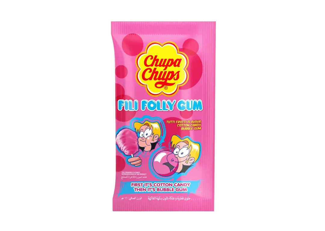 Chupa Chups Cotton Gum Tutti Fruit 12 Pieces x 11g
