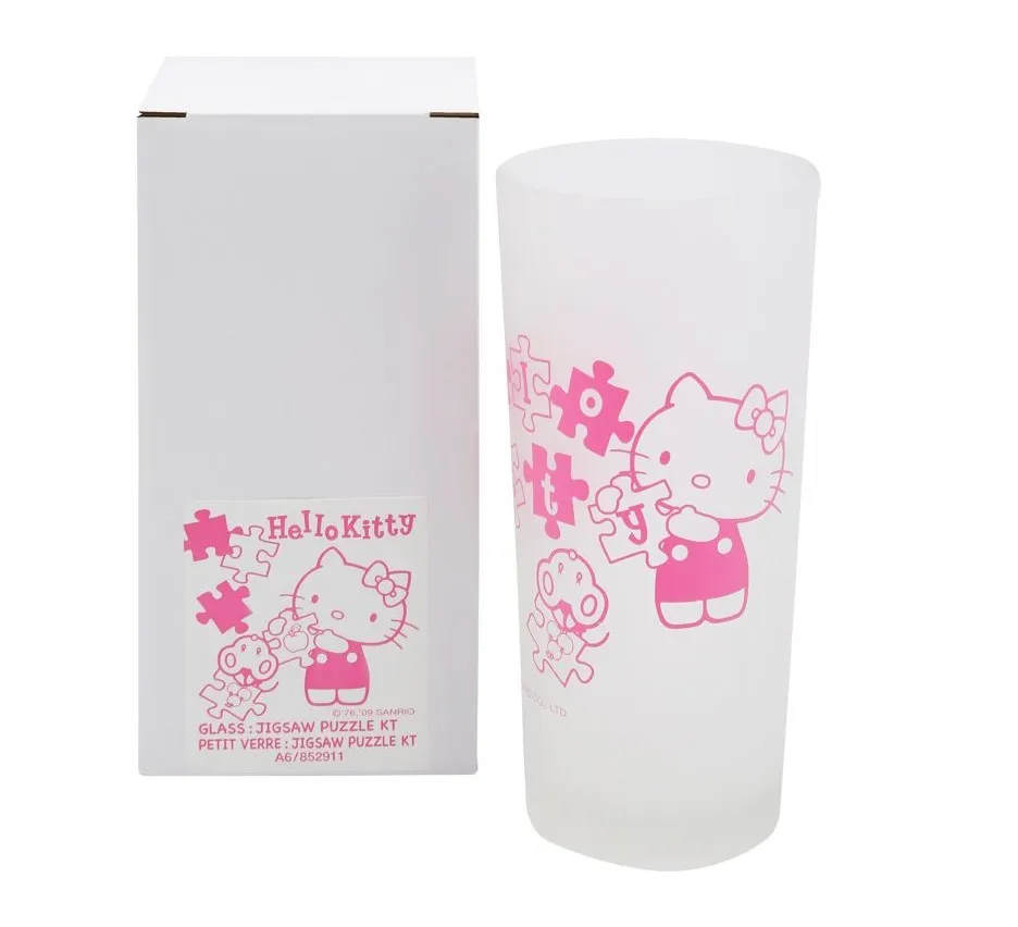 Hello Kitty Jigsaw Puzzle Drinking Glass
