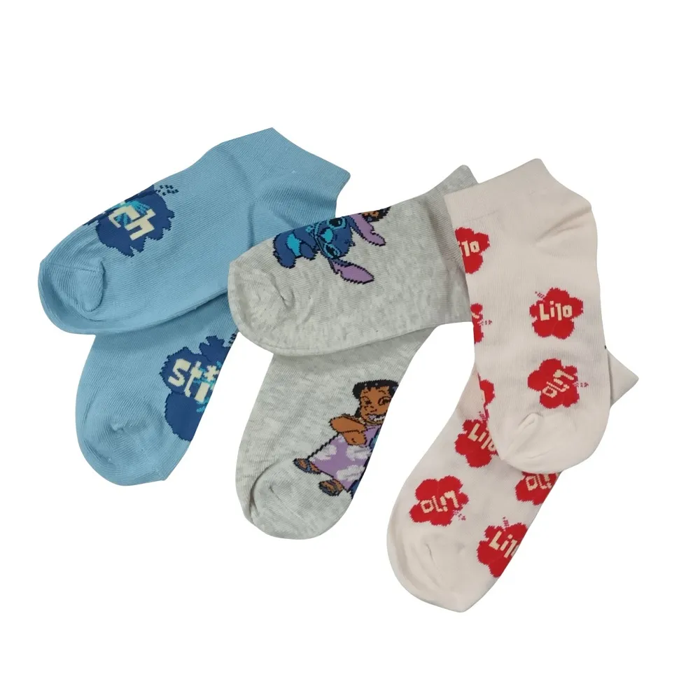 Lilo & Stitch 3 Pairs Short Socks