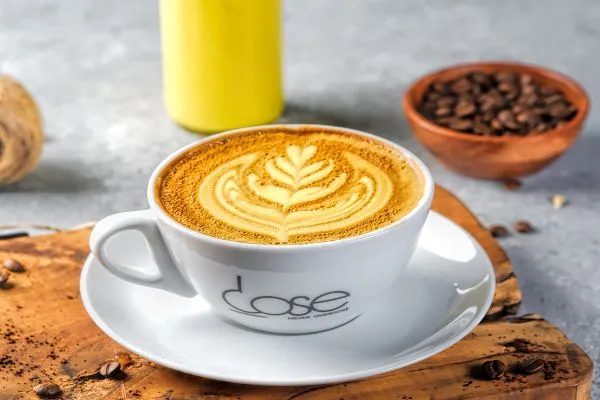 Hazelnut Saffron Latte