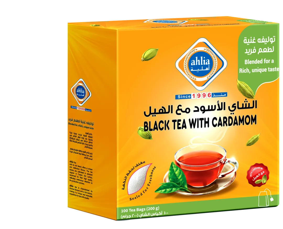 شاي أهلية أسود بالهيل 2 جرام × 100 قطعة