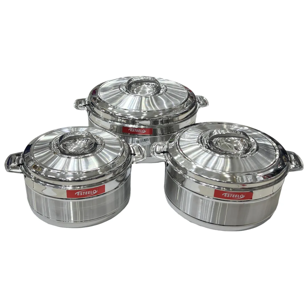 طقم حافظات طعام هندي 3 قطعة ESTEELO 2000/3000/4000