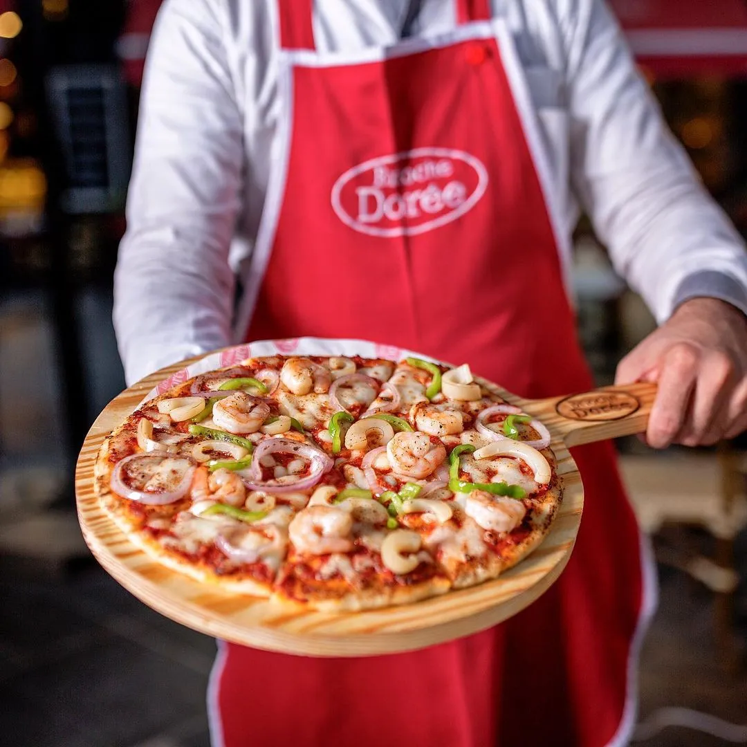 Seafood pizza