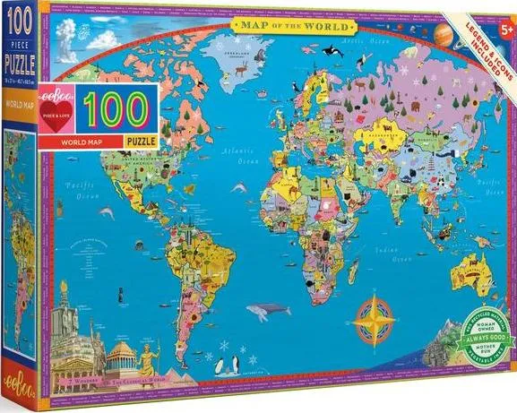 World Map 100Pcs Puzzle
