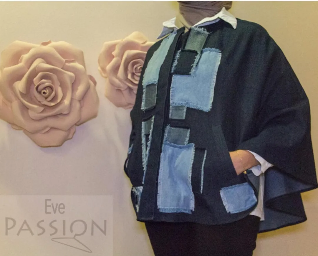 Jeans poncho