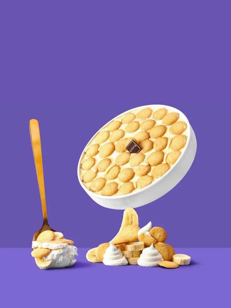 طبق بودينج الموز